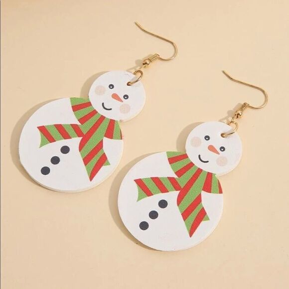 Cute Snowman Earrings  - Picture 2 of 4